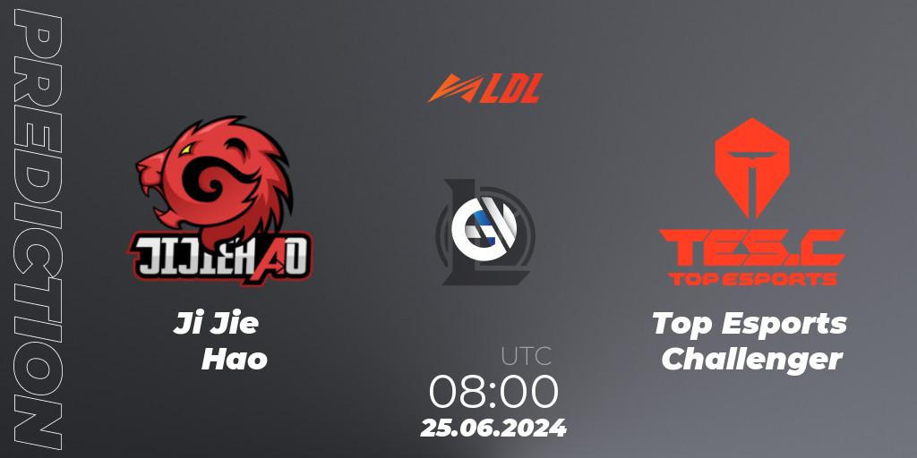 Ji Jie Hao vs Top Esports Challenger: Match Prediction. 25.06.2024 at 08:00, LoL, LDL 2024 - Stage 3