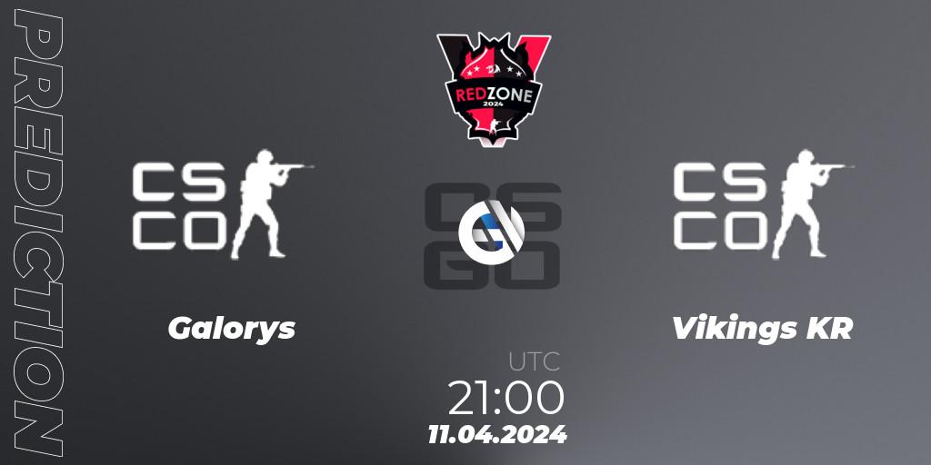 Galorys vs Vikings KR: Match Prediction. 11.04.2024 at 22:00, Counter-Strike (CS2), RedZone PRO League 2024 Season 2