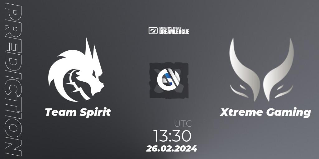 Team Spirit vs Xtreme Gaming: Match Prediction. 26.02.24, Dota 2, DreamLeague Season 22