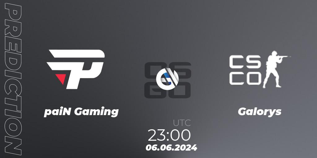 paiN Gaming vs Galorys: Match Prediction. 07.06.2024 at 01:00, Counter-Strike (CS2), Regional Clash Arena South America
