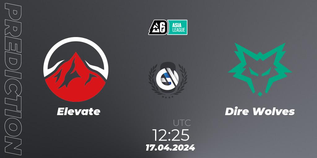 Elevate vs Dire Wolves: Match Prediction. 17.04.24, Rainbow Six, Asia League 2024 - Stage 1