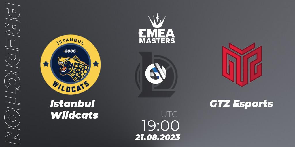 Istanbul Wildcats vs GTZ Esports: Match Prediction. 21.08.23, LoL, EMEA Masters Summer 2023