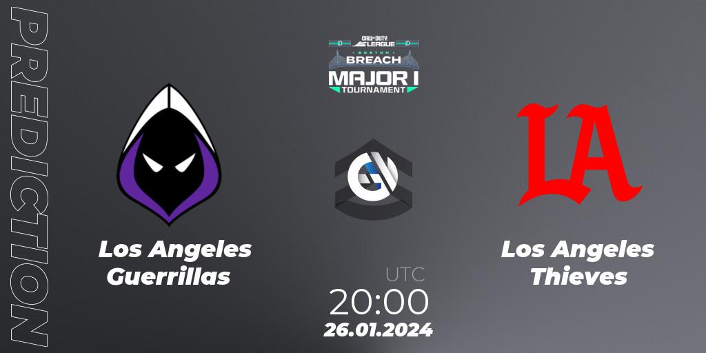 Los Angeles Guerrillas vs Los Angeles Thieves: Match Prediction. 26.01.2024 at 20:00, Call of Duty, Call of Duty League 2024: Stage 1 Major