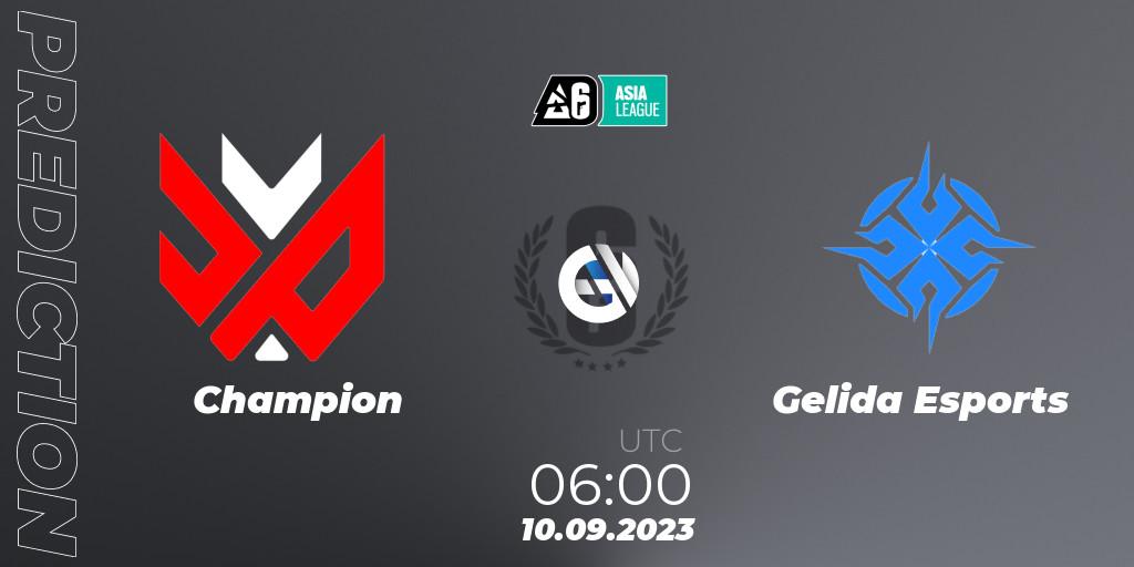Champion vs Gelida Esports: Match Prediction. 10.09.23, Rainbow Six, SEA League 2023 - Stage 2