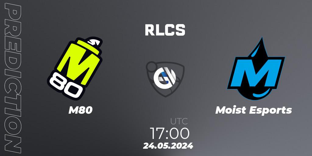 M80 vs Moist Esports: Match Prediction. 24.05.2024 at 17:00, Rocket League, RLCS 2024 - Major 2: NA Open Qualifier 6