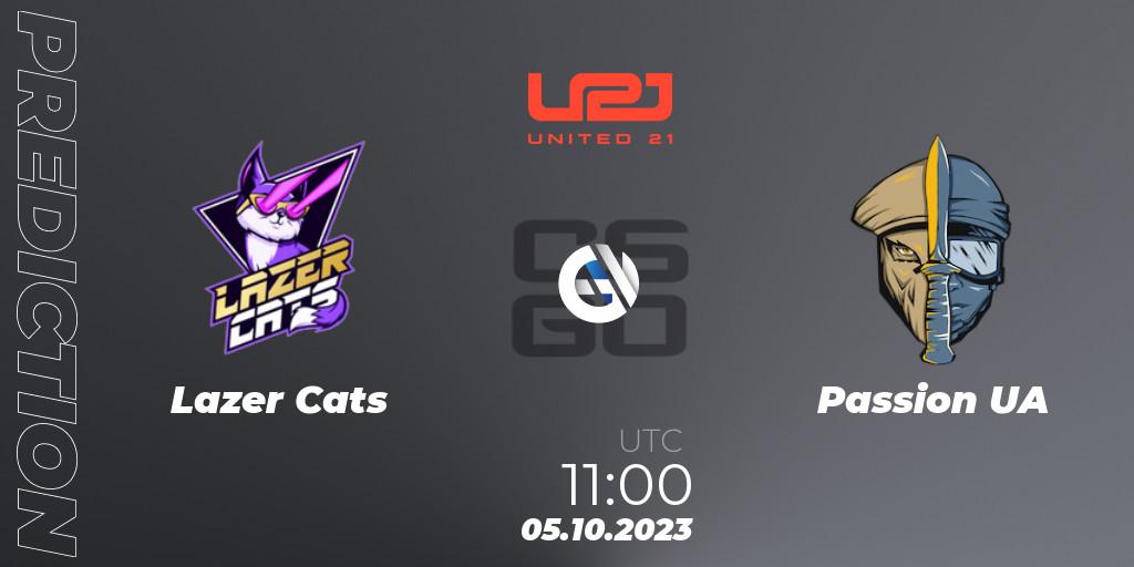 Lazer Cats vs Passion UA: Match Prediction. 05.10.2023 at 11:00, Counter-Strike (CS2), United21 Season 6