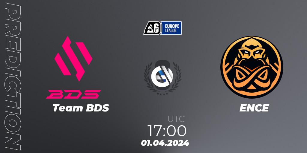 Team BDS vs ENCE: Match Prediction. 01.04.24, Rainbow Six, Europe League 2024 - Stage 1