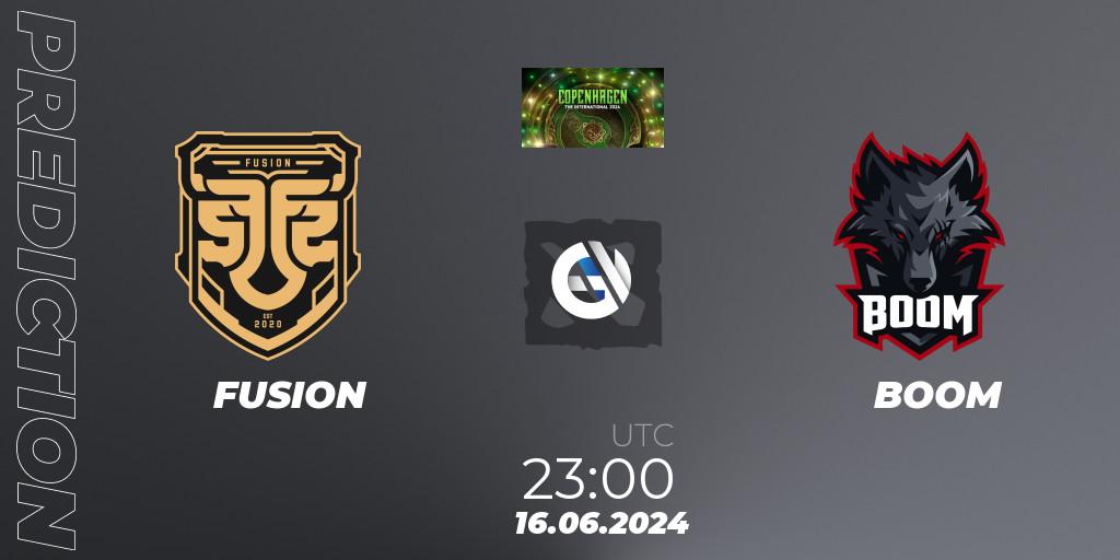 FUSION vs BOOM: Match Prediction. 16.06.2024 at 23:00, Dota 2, The International 2024: South America Closed Qualifier