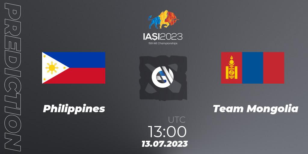 Philippines vs Team Mongolia: Match Prediction. 13.07.2023 at 12:28, Dota 2, Gamers8 IESF Asian Championship 2023