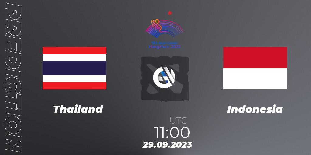 Thailand vs Indonesia: Match Prediction. 29.09.2023 at 11:00, Dota 2, 2022 Asian Games