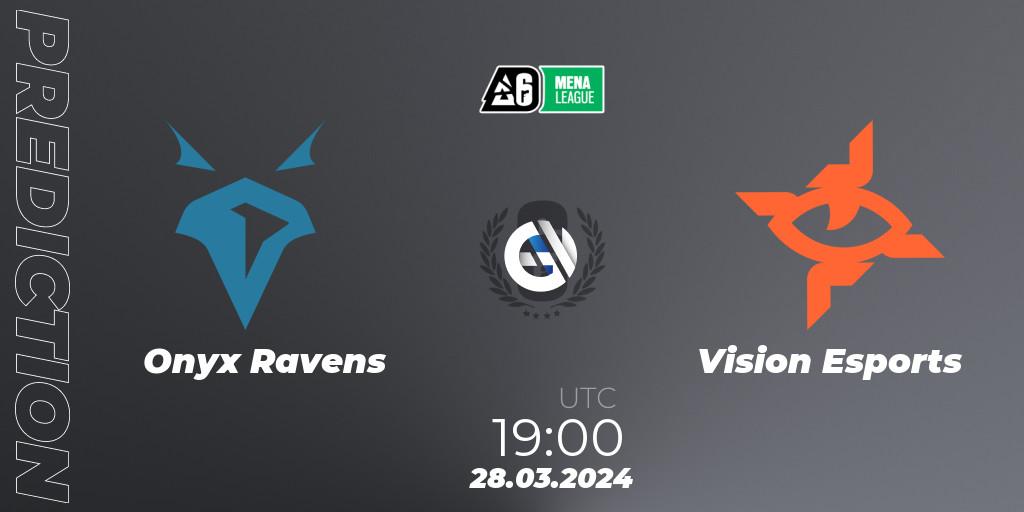 Onyx Ravens vs Vision Esports: Match Prediction. 28.03.2024 at 19:00, Rainbow Six, MENA League 2024 - Stage 1