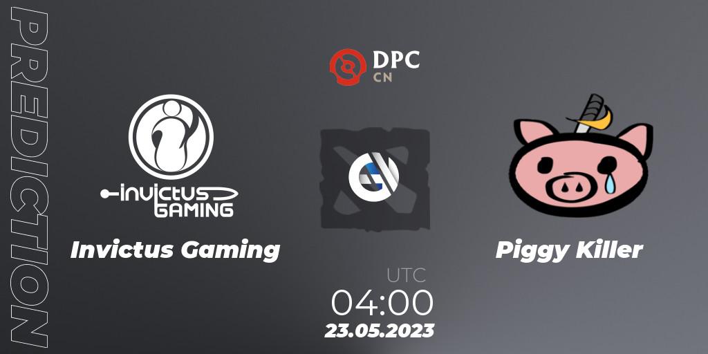 Invictus Gaming vs Piggy Killer: Match Prediction. 23.05.2023 at 04:04, Dota 2, DPC 2023 Tour 3: CN Division I (Upper)