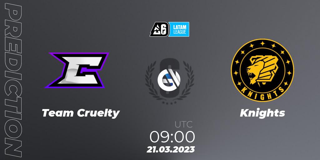 Team Cruelty vs Knights: Match Prediction. 21.03.23, Rainbow Six, LATAM League 2023 - Stage 1