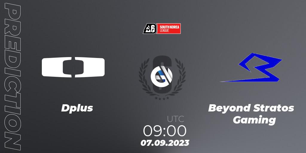 Dplus vs Beyond Stratos Gaming: Match Prediction. 07.09.2023 at 09:00, Rainbow Six, South Korea League 2023 - Stage 2