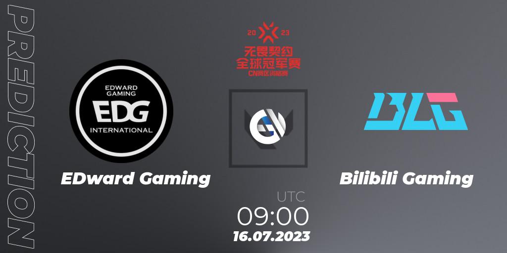 EDward Gaming vs Bilibili Gaming: Match Prediction. 16.07.2023 at 09:15, VALORANT, VALORANT Champions Tour 2023: China Qualifier