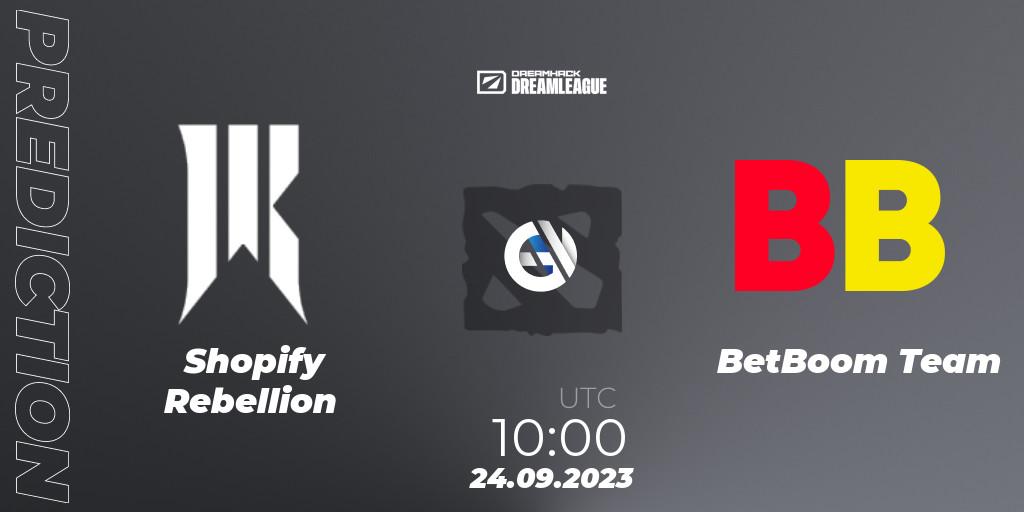 Shopify Rebellion vs BetBoom Team: Match Prediction. 24.09.23, Dota 2, DreamLeague Season 21