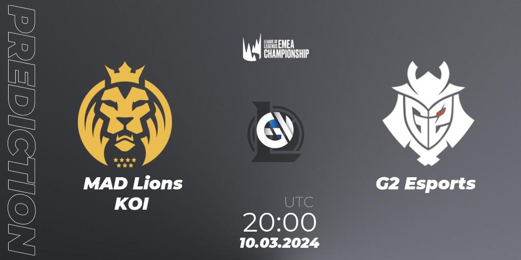 MAD Lions KOI vs G2 Esports: Match Prediction. 10.03.24, LoL, LEC Spring 2024 - Regular Season