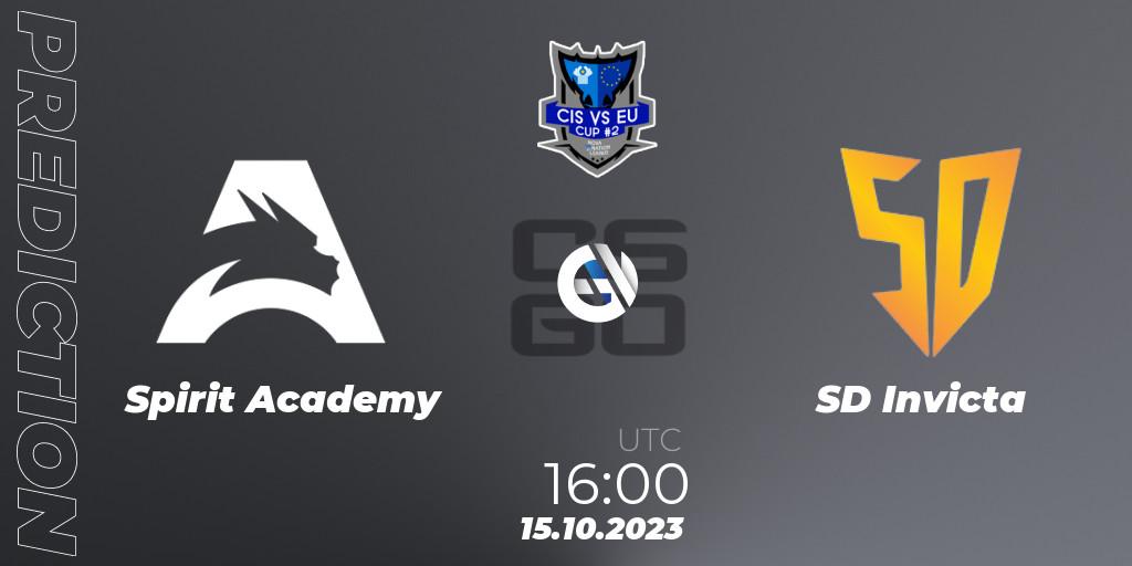 Spirit Academy vs SD Invicta: Match Prediction. 15.10.23, CS2 (CS:GO), Nova Nation League: CIS vs EU Cup #2
