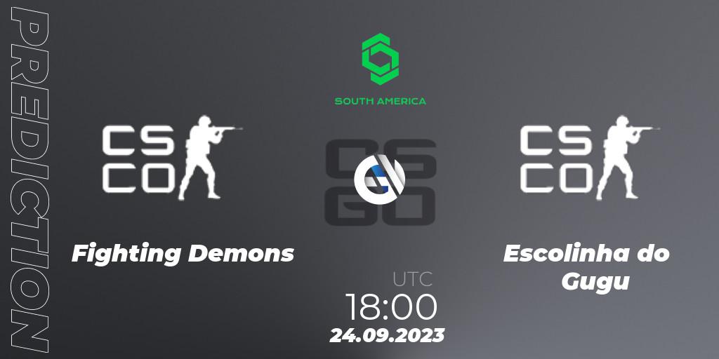 Fighting Demons vs Escolinha do Gugu: Match Prediction. 24.09.2023 at 18:00, Counter-Strike (CS2), CCT South America Series #12: Open Qualifier