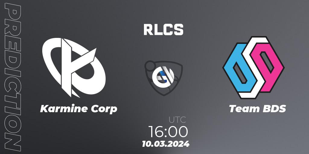 Karmine Corp vs Team BDS: Match Prediction. 10.03.24, Rocket League, RLCS 2024 - Major 1: Europe Open Qualifier 3