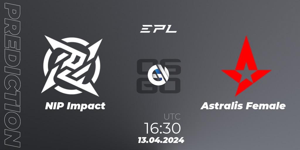 NIP Impact vs Astralis Female: Match Prediction. 13.04.24, CS2 (CS:GO), European Pro League Female Season 1