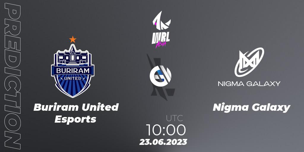 Buriram United Esports vs Nigma Galaxy: Match Prediction. 23.06.23, Wild Rift, WRL Asia 2023 - Season 1 - Playoffs