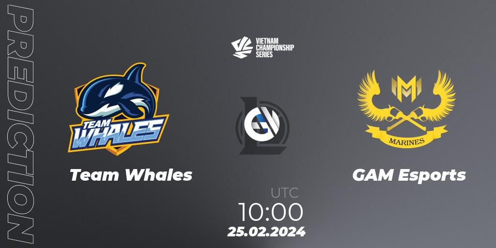 Team Whales vs GAM Esports: Match Prediction. 25.02.24, LoL, VCS Dawn 2024 - Group Stage