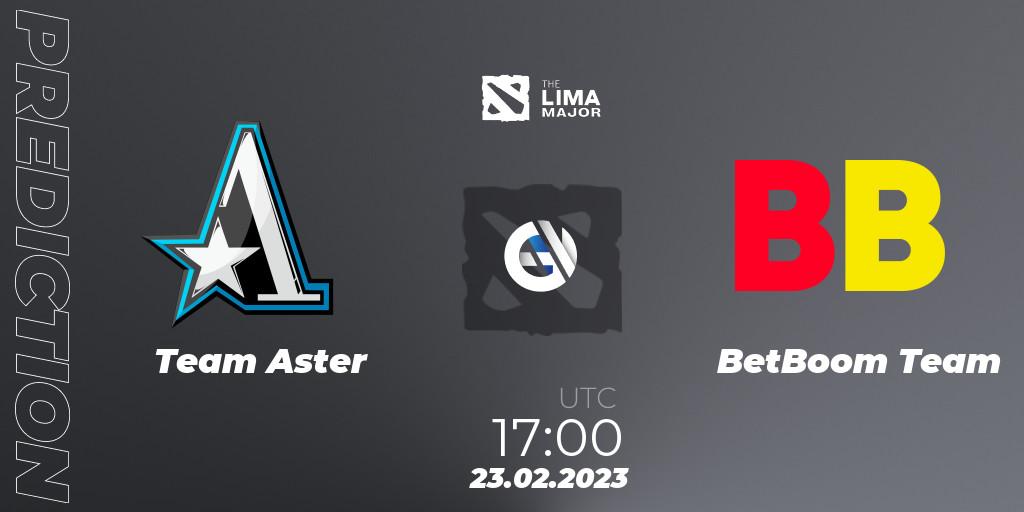 Team Aster vs BetBoom Team: Match Prediction. 23.02.23, Dota 2, The Lima Major 2023