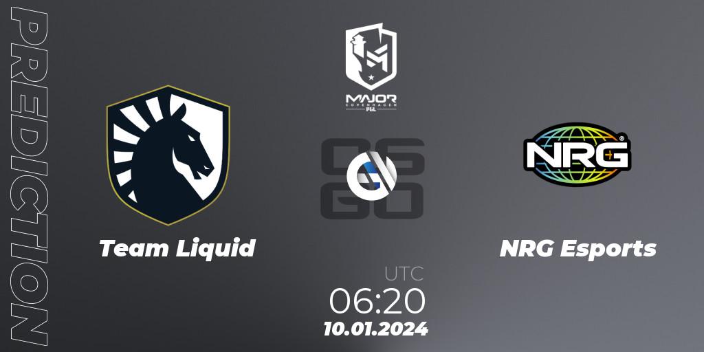 Team Liquid vs NRG Esports: Match Prediction. 10.01.24, CS2 (CS:GO), PGL CS2 Major Copenhagen 2024 North America RMR Open Qualifier 1