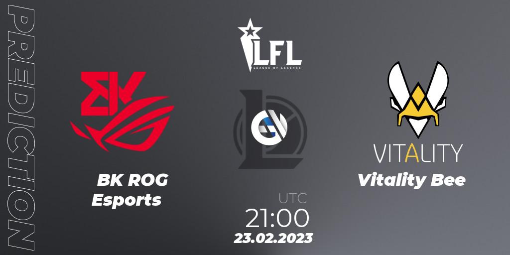BK ROG Esports vs Vitality Bee: Match Prediction. 23.02.23, LoL, LFL Spring 2023 - Group Stage