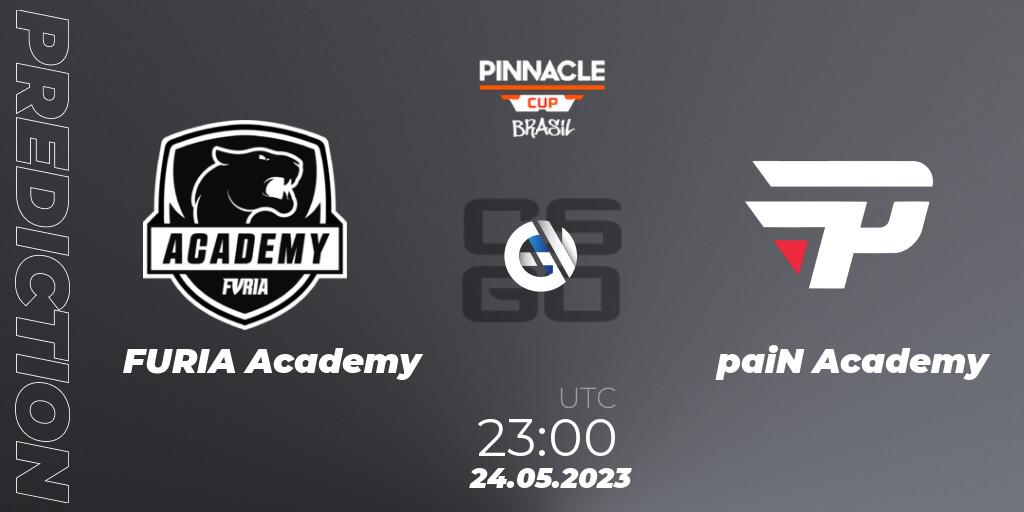 FURIA Academy vs paiN Academy: Match Prediction. 24.05.2023 at 23:00, Counter-Strike (CS2), Pinnacle Brazil Cup 1