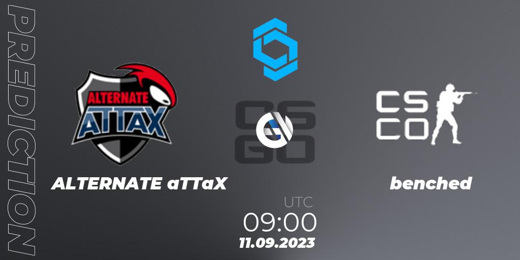 ALTERNATE aTTaX vs benched: Match Prediction. 11.09.2023 at 09:00, Counter-Strike (CS2), CCT East Europe Series #2