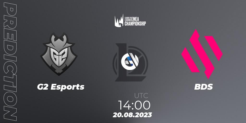 G2 Esports vs BDS: Match Prediction. 20.08.2023 at 14:00, LoL, LEC Finals 2023