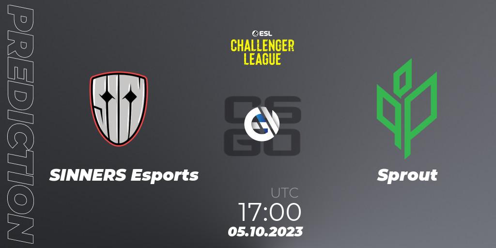 SINNERS Esports vs Sprout: Match Prediction. 05.10.2023 at 17:00, Counter-Strike (CS2), ESL Challenger League Season 46: Europe