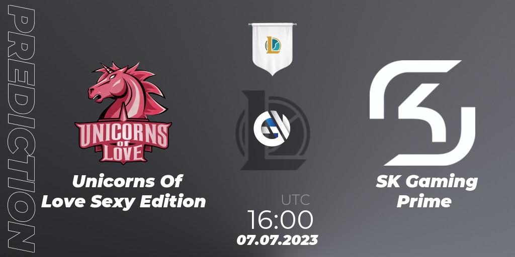 Unicorns Of Love Sexy Edition vs SK Gaming Prime: Match Prediction. 07.07.23, LoL, Prime League Summer 2023 - Group Stage