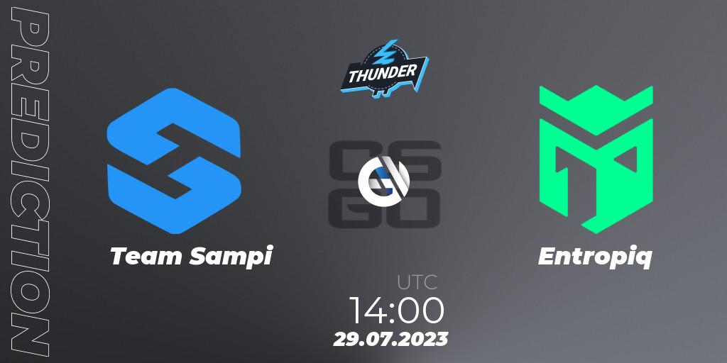 Team Sampi vs Entropiq: Match Prediction. 29.07.2023 at 14:10, Counter-Strike (CS2), Thunderpick World Championship 2023: European Qualifier #1