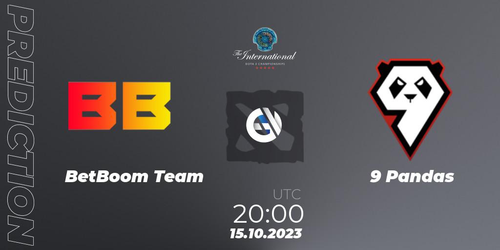 BetBoom Team vs 9 Pandas: Match Prediction. 15.10.2023 at 18:58, Dota 2, The International 2023 - Group Stage