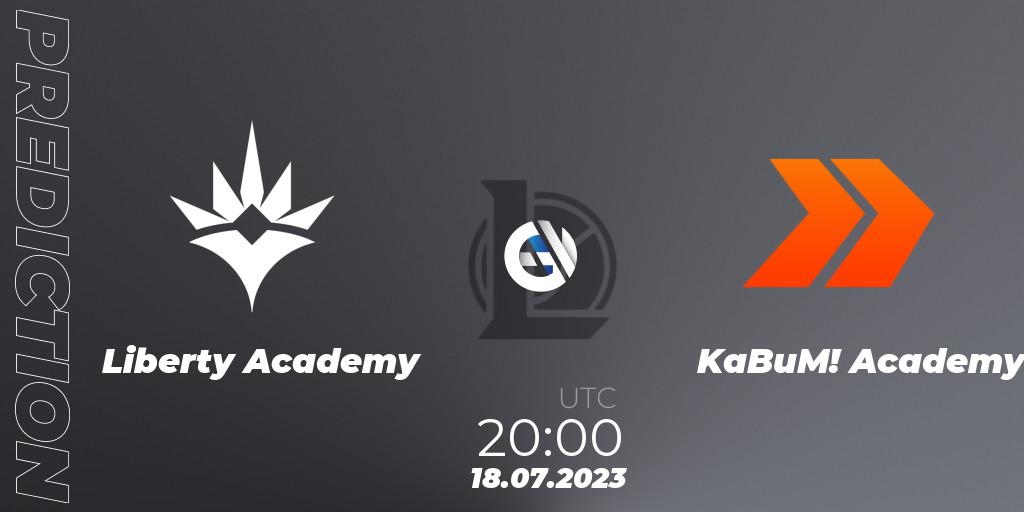 Liberty Academy vs KaBuM! Academy: Match Prediction. 18.07.2023 at 20:00, LoL, CBLOL Academy Split 2 2023 - Group Stage
