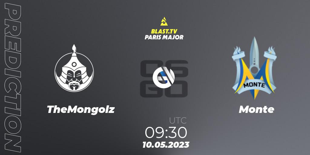 TheMongolz vs Monte: Match Prediction. 10.05.23, CS2 (CS:GO), BLAST Paris Major 2023 Challengers Stage