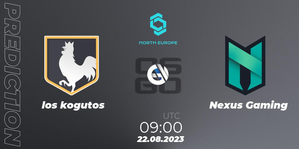 los kogutos vs Nexus Gaming: Match Prediction. 22.08.2023 at 09:00, Counter-Strike (CS2), CCT North Europe Series #7