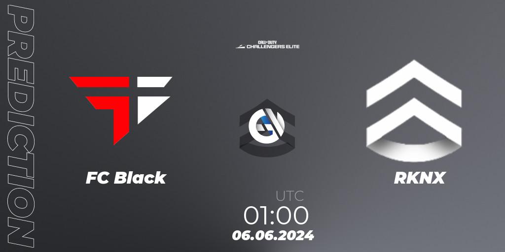 FC Black vs RKNX: Match Prediction. 06.06.2024 at 00:00, Call of Duty, Call of Duty Challengers 2024 - Elite 3: NA