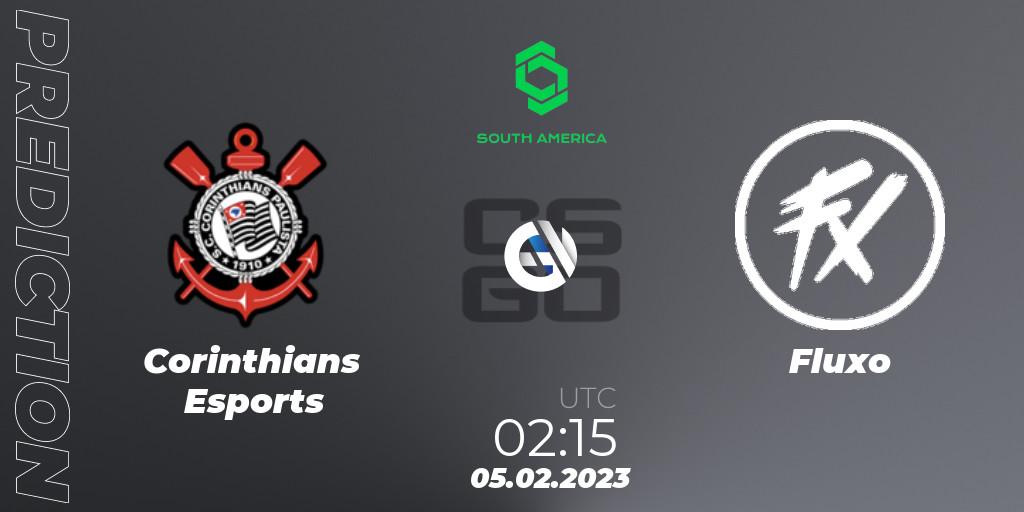 Corinthians Esports vs Fluxo: Match Prediction. 05.02.23, CS2 (CS:GO), CCT South America Series #4