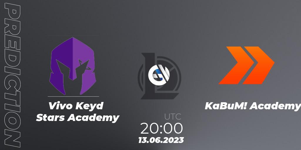 Vivo Keyd Stars Academy vs KaBuM! Academy: Match Prediction. 13.06.23, LoL, CBLOL Academy Split 2 2023 - Group Stage