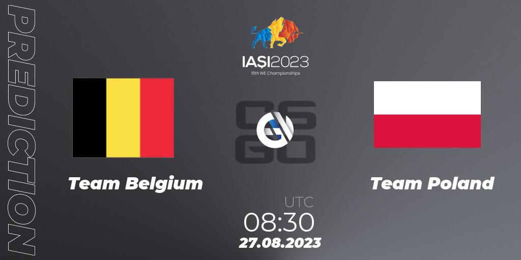 Team Belgium vs Team Poland: Match Prediction. 27.08.2023 at 12:50, Counter-Strike (CS2), IESF World Esports Championship 2023