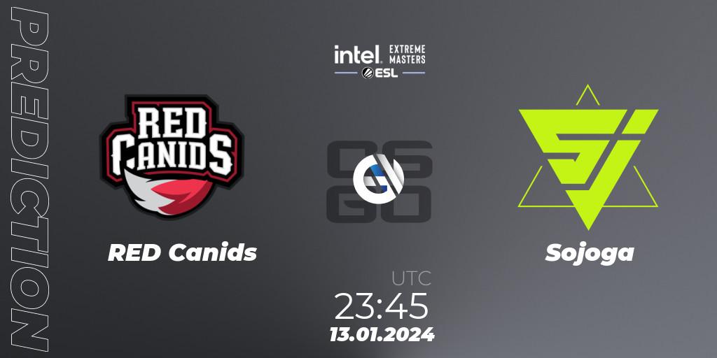 RED Canids vs Sojoga: Match Prediction. 13.01.2024 at 23:45, Counter-Strike (CS2), Intel Extreme Masters China 2024: South American Open Qualifier #1
