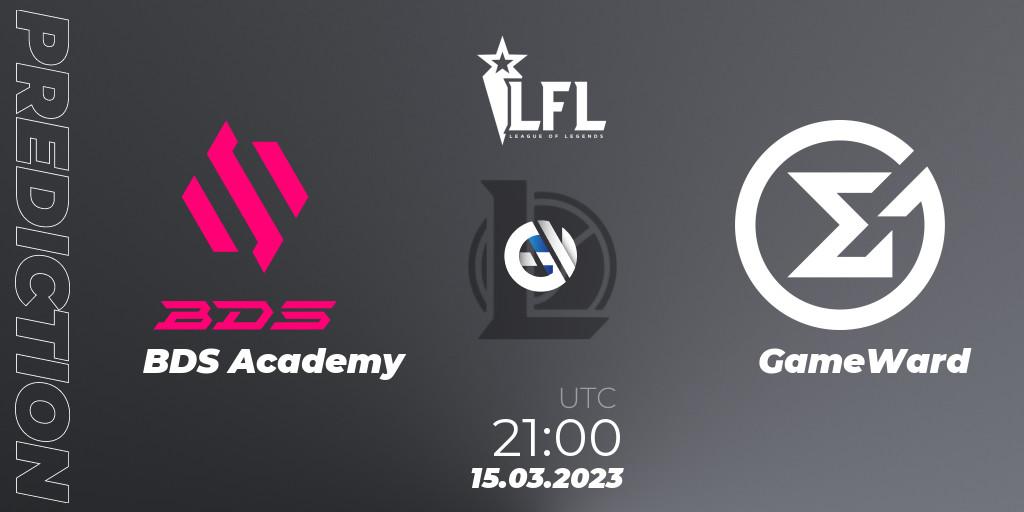 BDS Academy vs GameWard: Match Prediction. 15.03.2023 at 21:00, LoL, LFL Spring 2023 - Group Stage