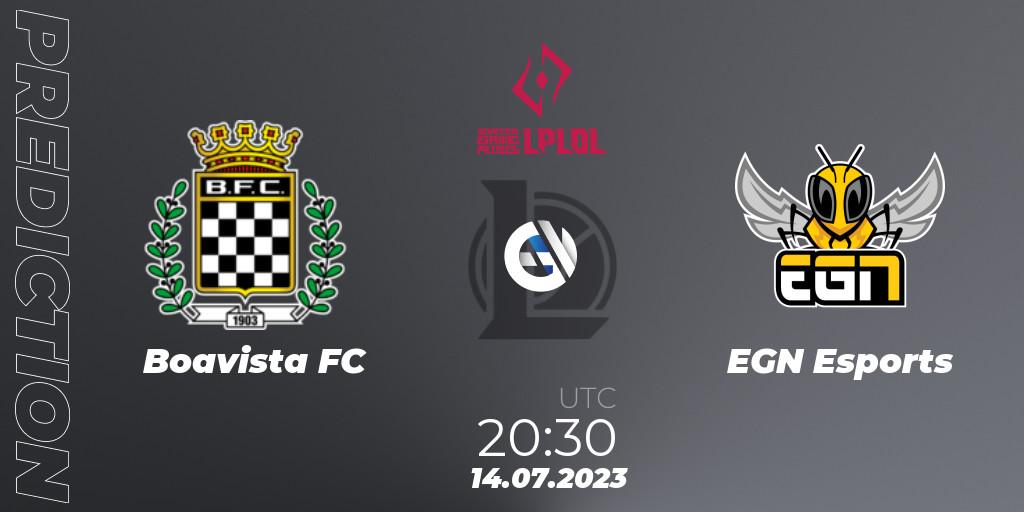 Boavista FC vs EGN Esports: Match Prediction. 14.07.23, LoL, LPLOL Split 2 2023 - Group Stage
