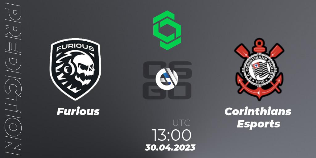 Furious vs Corinthians Esports: Match Prediction. 30.04.2023 at 13:00, Counter-Strike (CS2), CCT South America Series #7