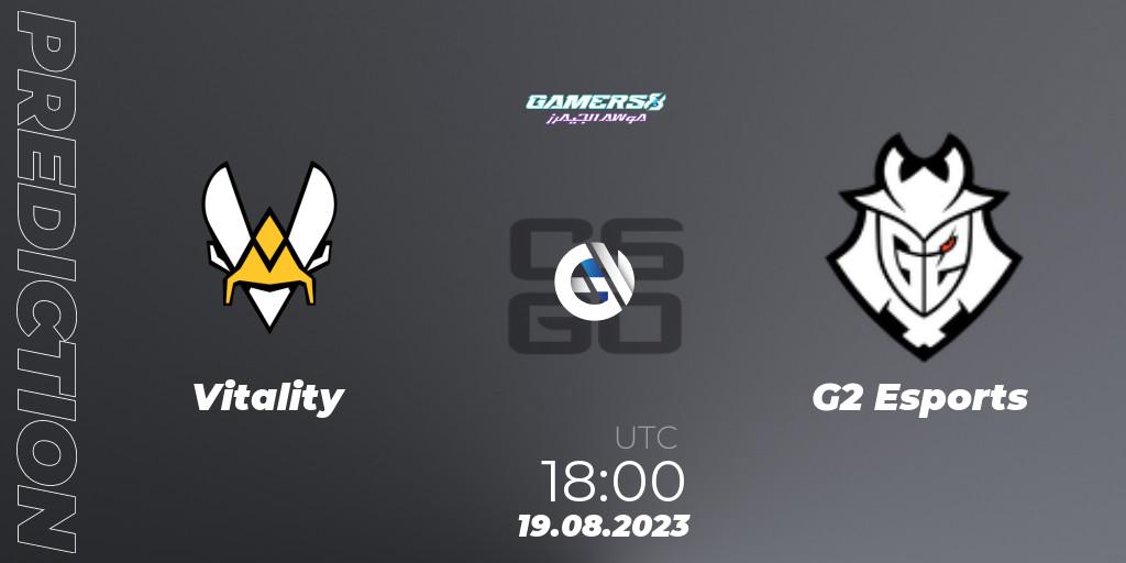 Vitality vs G2 Esports: Match Prediction. 19.08.2023 at 18:10, Counter-Strike (CS2), Gamers8 2023