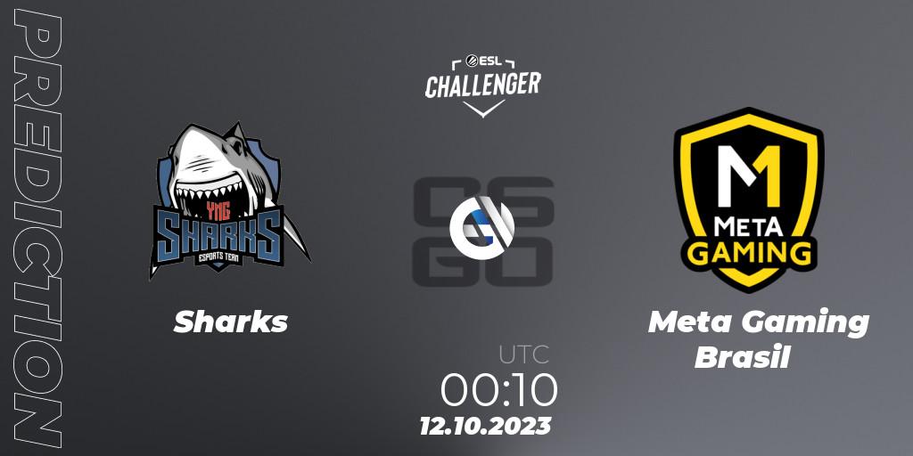 Sharks vs Meta Gaming Brasil: Match Prediction. 12.10.2023 at 00:10, Counter-Strike (CS2), ESL Challenger at DreamHack Winter 2023: South American Open Qualifier